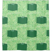 緑のクリスマスプレゼントに弓シャワーカーテン シャワーカーテン (正面)