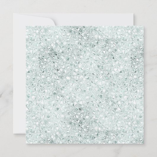 緑のクリスマスボタニカルフレーム明るい背景 招待状 (裏面)