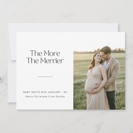 緑のクリスマスメリー妊娠が多いほど 案内状 (正面)