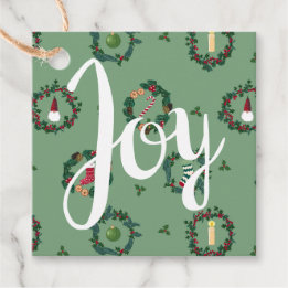 緑のクリスマスリース フェイバータグ