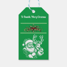 緑のクリスマス美しいサンタクロース