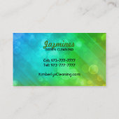 緑のクリーニングの名刺 名刺 (裏面)