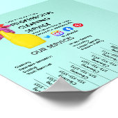 緑のクリーニングフォトポスターと切り取りタブFly ポスター (角)