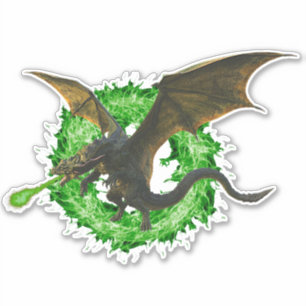 緑のクロマティックファイヤーブリーディングドラゴン シール