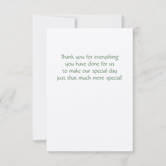 緑のクローバーおよび蝶コーナーは感謝していしています サンキューカード (裏面)