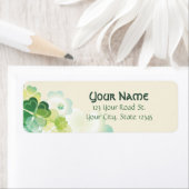 緑のクローバーおよび蝶コーナー ラベル (インサイチュ)