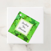 緑のクローバー写真繁栄バイブル聖句かわいい フェイバータグ (インサイチュ)