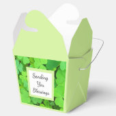 緑のクローバー写真繁栄バイブル聖句かわいい フェイバーボックス (オープン)