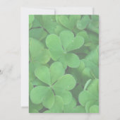 緑のクローバー セントパトリックデーのパーティー招待状 招待状 (裏面)