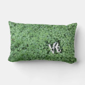 緑のクローバー ラブ 春 ウェディング ファン デコ ランバークッション (裏面)