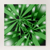 緑のグラデーションの塗りつぶしアートのパースペクティブスケッチ ジグソーパズル (横)