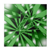 緑のグラデーションの塗りつぶしアートのパースペクティブスケッチ タイル (正面)