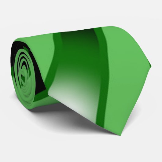 緑のグラデーションの塗りつぶしアートのパースペクティブスケッチ ネクタイ (ロール)