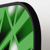 緑のグラデーションの塗りつぶしアートのパースペクティブスケッチ ピックルボールラケット (左詳細)