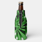 緑のグラデーションの塗りつぶしアートのパースペクティブスケッチ ボトルクーラー (ボトル裏面)