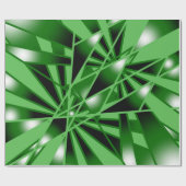 緑のグラデーションの塗りつぶしアートのパースペクティブスケッチ ラッピングペーパー (フラット)