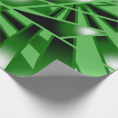 緑のグラデーションの塗りつぶしアートのパースペクティブスケッチ ラッピングペーパー (角)