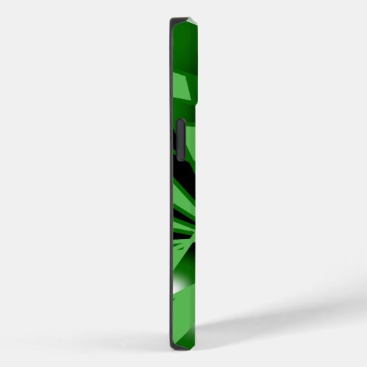 緑のグラデーションの塗りつぶしアートのパースペクティブスケッチ Case-Mate iPhoneケース (裏面 / 右)