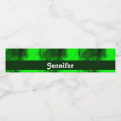 緑のグラデーションひし形パターン ペットボトルラベル (シングルラベル)