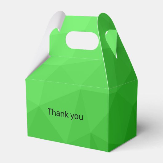 緑のグラデーションジオメトリメッシュパターンモノグラム フェイバーボックス (裏面サイド)