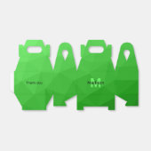 緑のグラデーションジオメトリメッシュパターンモノグラム フェイバーボックス (折り畳みなし)