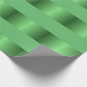 緑のグラデーションストライプ ラッピングペーパー (角)