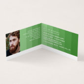 緑のグラデーションストライプ、画家&デコレータの写真 名刺 (内部)