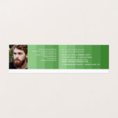 緑のグラデーションストライプ、画家&デコレータの写真 名刺 (内部フラット)