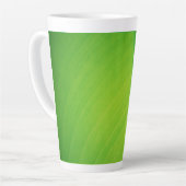 緑のグラデーションバナナの葉のテクスチャパターン名 カフェラテマグ (左アングル)
