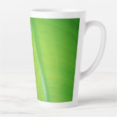 緑のグラデーションバナナの葉のテクスチャパターン名 カフェラテマグ (右)