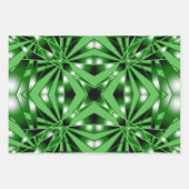 緑のグラデーション塗りつぶし透視投影スケッチ ラッピングペーパーシート (正面2)