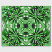 緑のグラデーション塗りつぶし透視投影スケッチ ラッピングペーパー (フラット)