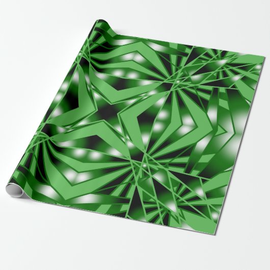 緑のグラデーション塗りつぶし透視投影スケッチ ラッピングペーパー (アンロールド)