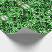 緑のグラデーション塗りつぶし透視投影スケッチ ラッピングペーパー (角)