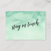 緑のグラデーション水彩私たちはハンドアウトカードを移動した 名刺 (裏面)