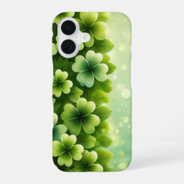 緑のグラデーション アイリッシュクローバー シャムロック iPhone 16ケース