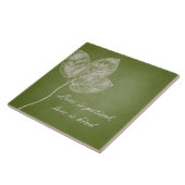 緑のグランジな葉 タイル (側面)