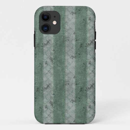 緑のグランジストライプ Case-Mate iPhoneケース (裏面)