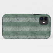 緑のグランジストライプ Case-Mate iPhoneケース (裏面(横))