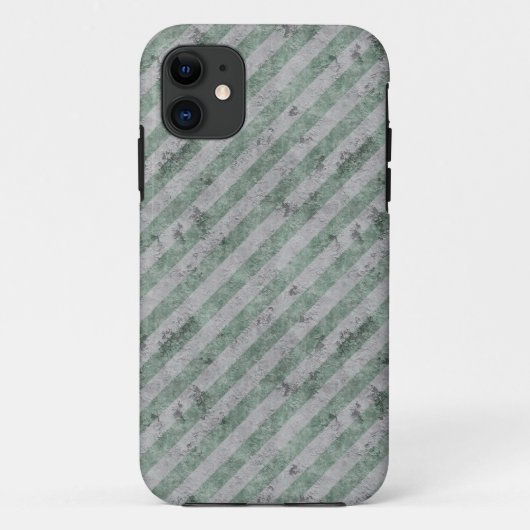 緑のグランジ斜ストライプ線 Case-Mate iPhoneケース (裏面)