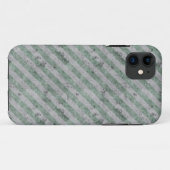 緑のグランジ斜ストライプ線 Case-Mate iPhoneケース (裏面(横))