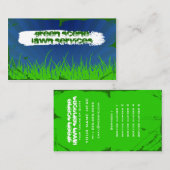 緑のグランジ色 名刺 (正面/裏面)