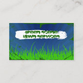 緑のグランジ色 名刺 (正面)