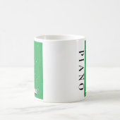 緑のグランドピアノのマグ コーヒーマグカップ (中央)