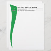 緑のグランドピアノレターヘッド レターヘッド (正面/裏面)