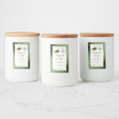 緑のグリッターと白の製品ラベルLadybugロゴ フードラベル (ボトル)