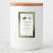 緑のグリッターと白の製品ラベルLadybugロゴ フードラベル (正面)