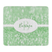 緑のグリッターの個人用切断ボード カッティングボード (正面)