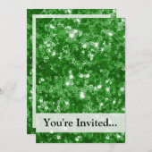 緑のグリッターの続き 招待状 (正面/裏面)