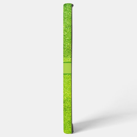 緑のグリッターアート抽象芸術の名前の追加 SAMSUNG GALAXYケース (左側面)